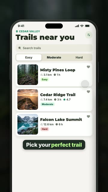 TrailMate: Trails by level